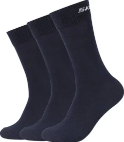Skechers Damen & Herren-Socken Skechers blau 3 Packstücke Größe 43-46