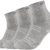 Skechers Damen & Herren-Socken Skechers Hellgraumix 3 Packstücke Größe 35-38