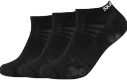 Skechers Damen & Herren-Socken Skechers schwarz 3 Packstücke Größe 35-38