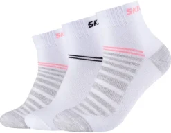 Skechers Damen & Herren-Socken Skechers Weißmix 3 Packstücke Größe 39-42