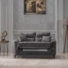 Sofa anthrazit Microfaser B/H/T: ca. 170x83x104 cm