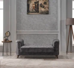Sofa anthrazit Microfaser B/H/T: ca. 170x83x104 cm