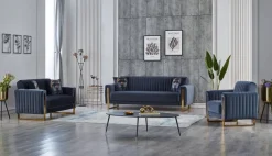 Sofa 3-2-1 Bogota anthrazit Microfaser