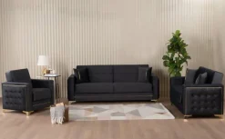 Sofa 3-2-1 Cavana anthrazit Microfaser