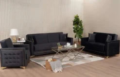 Sofa 3-2-1 Cavana anthrazit Microfaser