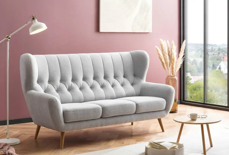 Sofa Falun hellgrau B/H/T: ca. 187x101x95 cm