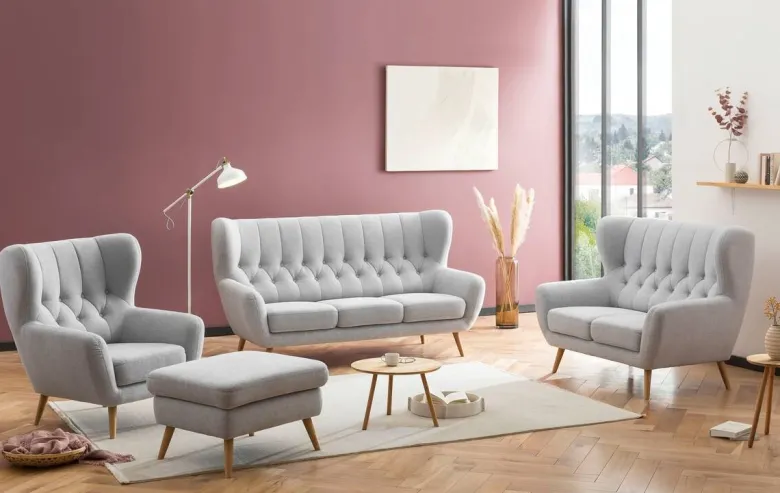 Sofa Falun hellgrau B/H/T: ca. 187x101x95 cm