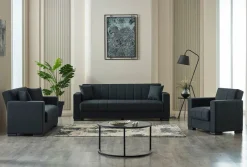 Sofa 3-2-1 Jerry anthrazit Microfaser