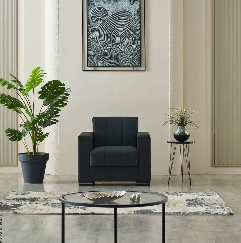 Sofa 3-2-1 Jerry anthrazit Microfaser