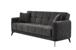 Sofa 3-2-1 Lendor grau Webstoff