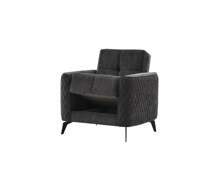Sofa 3-2-1 Lendor grau Webstoff