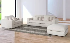 Sofa Marlon beige Microfaser B/H/T: ca. 248x90x110 cm