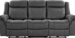 Sofa Pedro grau Microfaser B/H/T: ca. 220x108x94 cm