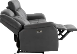 Sofa Pedro grau Microfaser B/H/T: ca. 220x108x94 cm