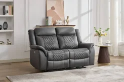 Sofa Pedro grau Microfaser B/H/T: ca. 162x108x94 cm