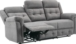 Sofa Philip grau Microfaser B/H/T: ca. 208x103x95 cm