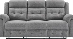 Sofa Philip grau Microfaser B/H/T: ca. 208x103x95 cm