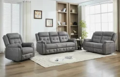 Sofa Philip grau Microfaser B/H/T: ca. 208x103x95 cm