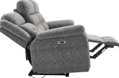Sofa Philip grau Microfaser B/H/T: ca. 208x103x95 cm