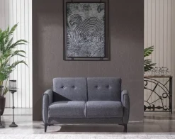 Sofa 3-2-1 San Marino anthrazit Microfaser