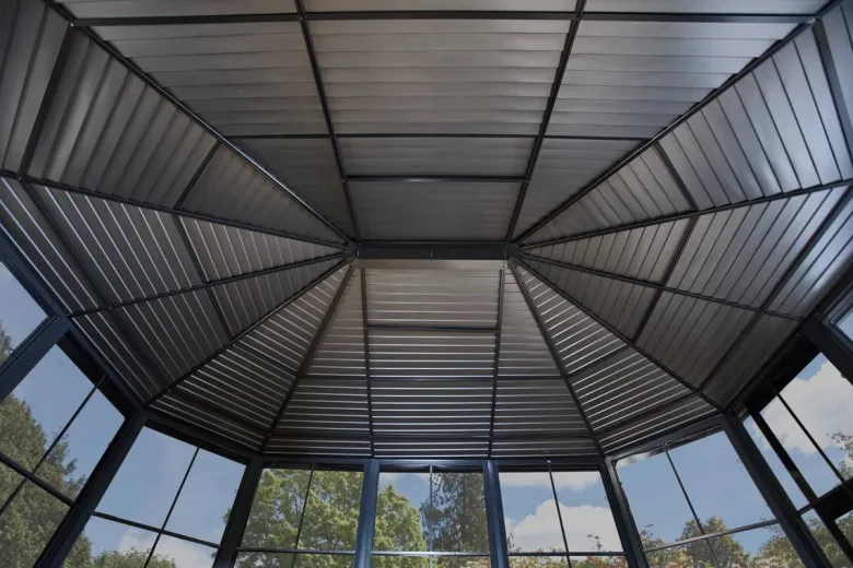 Sojag Kaltwintergarten Charleston anthrazit Aluminium B/H/T: ca. 384x281x384 cm