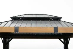 Sojag Pavillon Fontana braun Aluminium B/H/L: ca. 364,3x310x298 cm