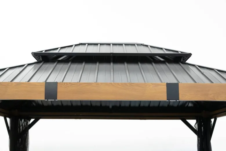 Sojag Pavillon Fontana braun Aluminium B/H/L: ca. 364,3x310x298 cm