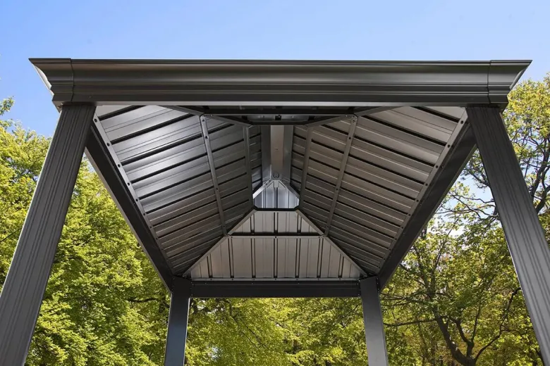 Sojag Pavillon Messina BBQ anthrazit Stahl B/H/L: ca. 292x262x179 cm
