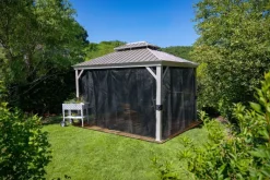 Sojag Pavillon Messina champagner Metall B/H/L: ca. 483x307x363 cm