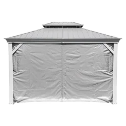 Sojag Pavillon-Vorhang-Set Messina taupe Polyester