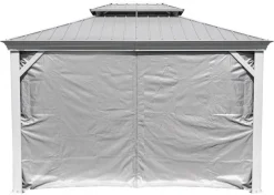 Sojag Pavillon-Vorhang-Set Messina taupe Polyester