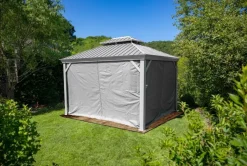 Sojag Pavillon-Vorhang-Set Messina taupe Polyester