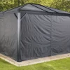 Sojag Pavillon-Vorhang-Set Ventura dunkelgrau Polyester