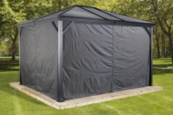 Sojag Pavillon-Vorhang-Set Ventura dunkelgrau Polyester