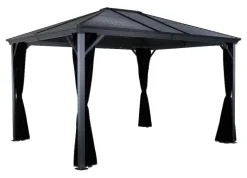 Sojag Pavillon-Vorhang-Set Ventura dunkelgrau Polyester