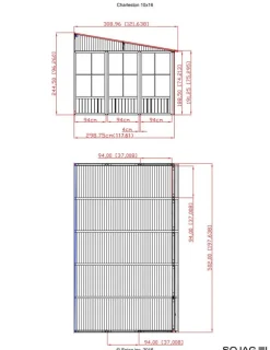 Sojag Terrassenüberdachung Mural anthrazit Aluminium B/H/L: ca. 502x244,5x308,96 cm