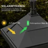 Solar Gartenlaterne schwarz Polycarbonat B/H/L: ca. 15x127x15 cm