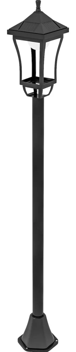 Solar Gartenlaterne schwarz Polycarbonat B/H/L: ca. 15x127x15 cm