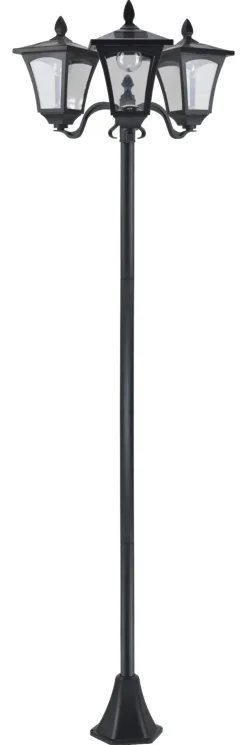Solar Gartenleuchte 842-109 842-109 schwarz Edelstahl Kunststoff B/H/L: ca. 47x182,5x51,5 cm