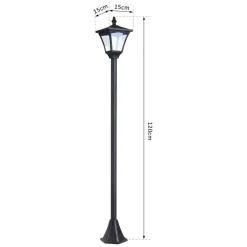 Solar Laterne 842-107 schwarz Kunststoff B/H/L: ca. 15x120x15 cm
