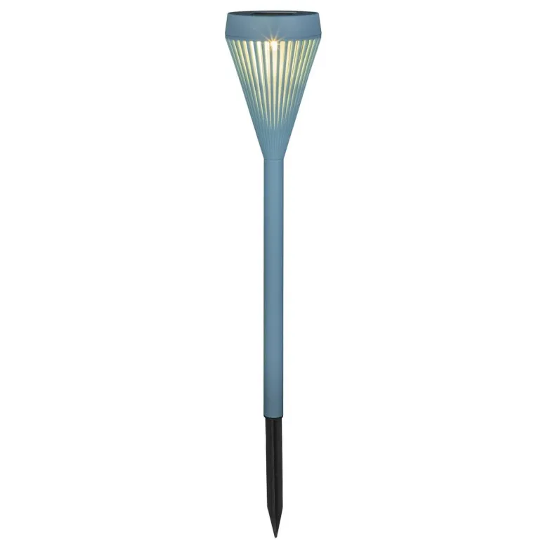 Solarleuchte blau Kunststoff H/D: ca. 42,5x7,4 cm