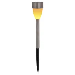 Solarleuchte Edelstahloptik Kunststoff H/D: ca. 36,2x5,5 cm