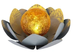 Solarleuchte orange grau B/H: ca. 25x9 cm