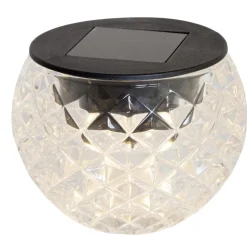 Solarleuchte 33584-12 schwarz klar Kunststoff Glas H/D: ca. 6x8 cm