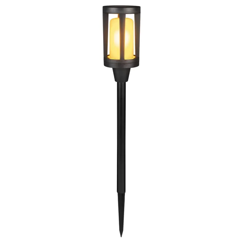 Solarleuchte schwarz Kunststoff H/D: ca. 55,5x8,3 cm