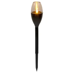 Solarleuchte schwarz Kunststoff H/D: ca. 39,5x6,2 cm