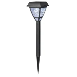 Solarleuchte schwarz Kunststoff H/D: ca. 41,5x9 cm
