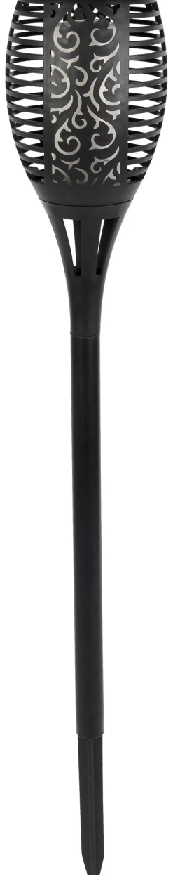 Solarleuchte schwarz Kunststoff B/H/D: ca. 12x78x12 cm