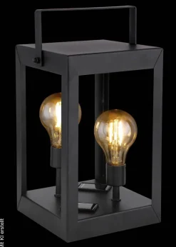 Solarleuchte schwarz Metall Kunststoff H: ca. 28 cm