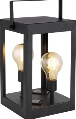 Solarleuchte schwarz Metall Kunststoff H: ca. 28 cm